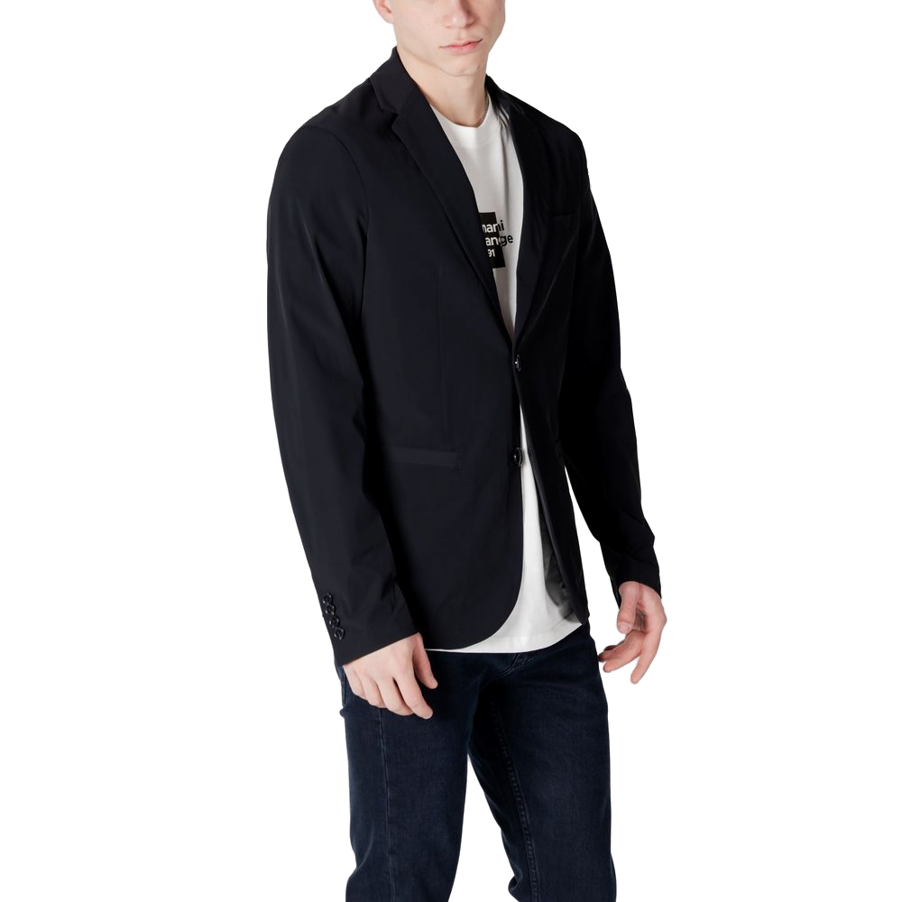 Armani Exchange Cotton Blazer — Black, view 3