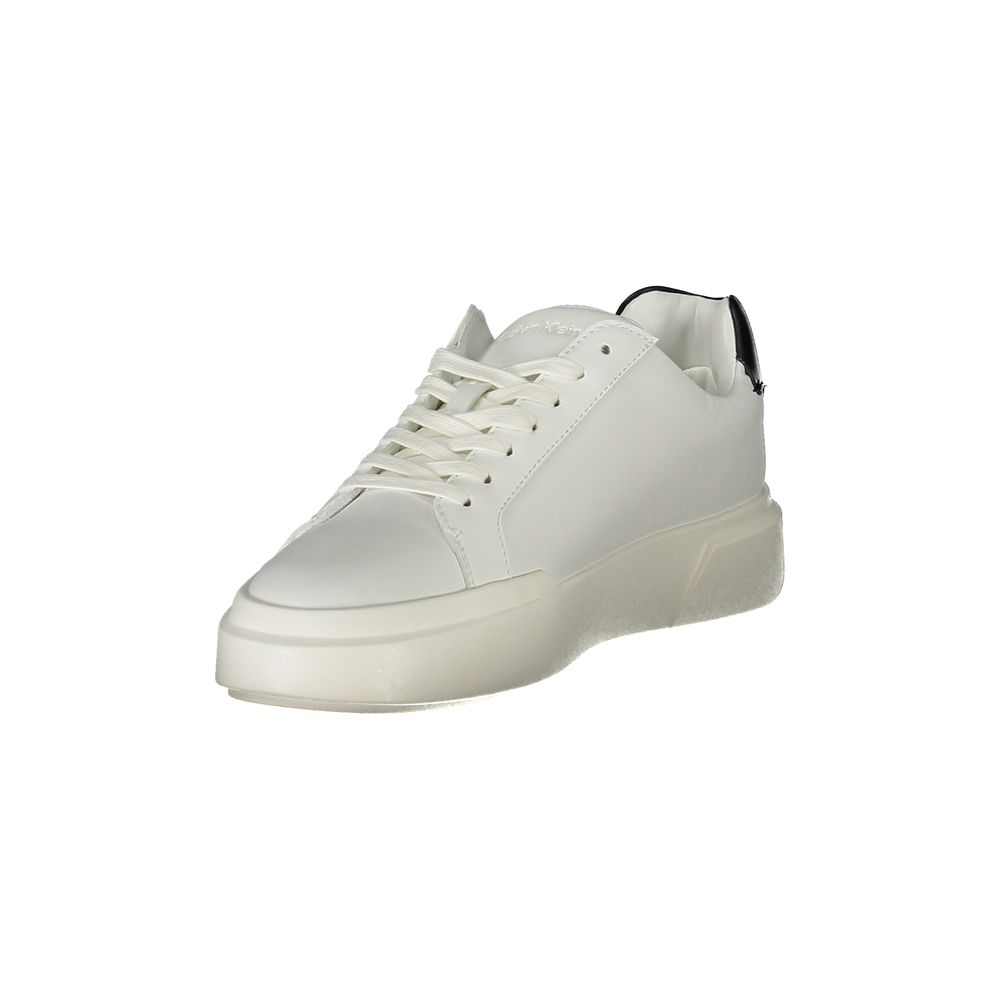 Calvin Klein Polyurethane Blend Sneaker — White, view 3