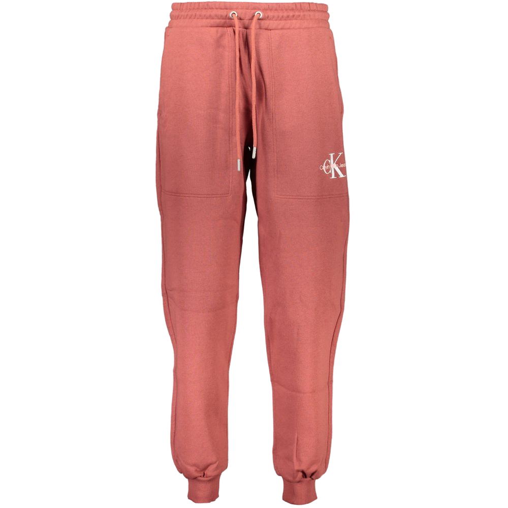Calvin Klein Cotton-Blend Fleece-Lined Joggers — Red by Calvin Klein