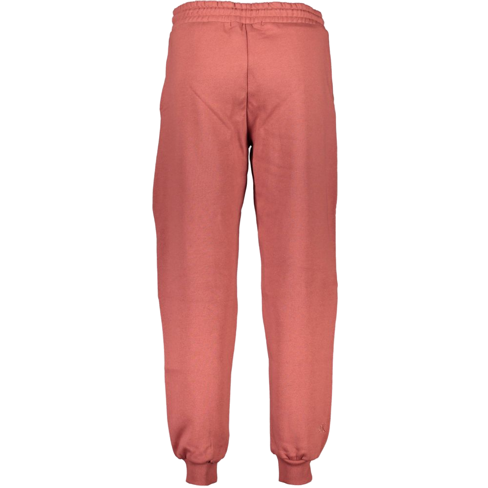 Calvin Klein Cotton-Blend Fleece-Lined Joggers — Red, view 2