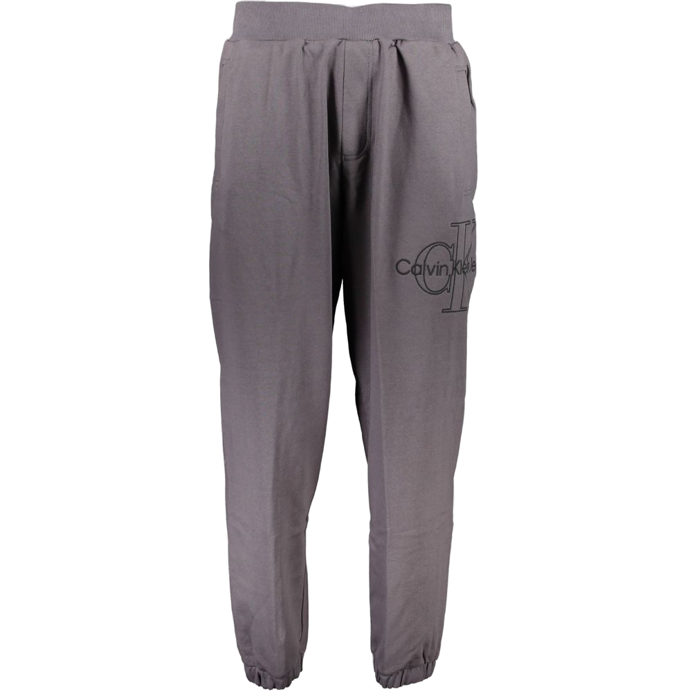 Calvin Klein Logo-Embroidered Cotton Joggers — Gray by Calvin Klein