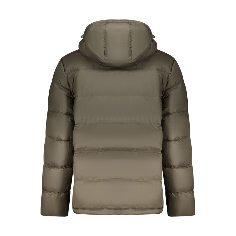 Calvin Klein Recycled Nylon Down Jacket — Brown, view 2