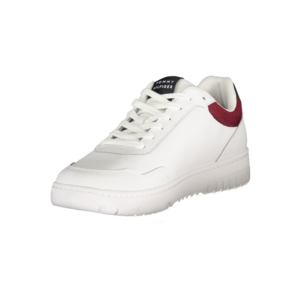 Tommy Hilfiger Leather and Polyurethane Low-Top Sneakers — White, view 3