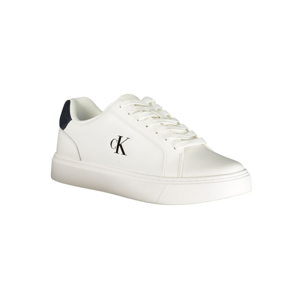 Calvin Klein Logo Low-Top Sneaker — White, view 2
