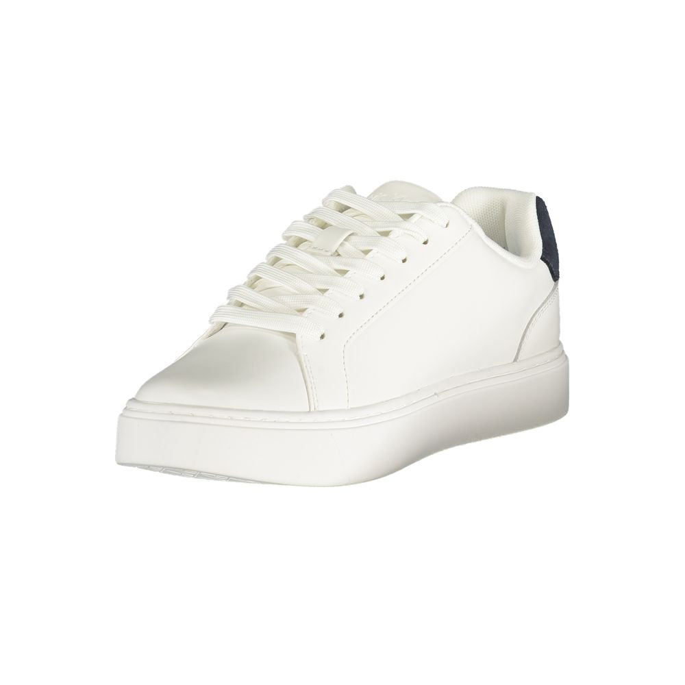 Calvin Klein Logo Low-Top Sneaker — White, view 3