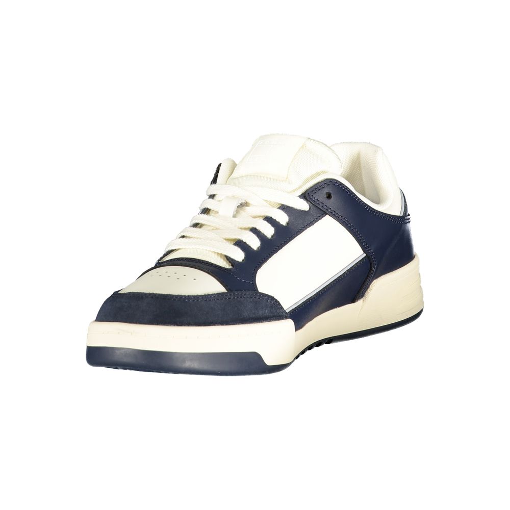 Tommy Hilfiger Colour-Block Leather Sneaker — White, view 3