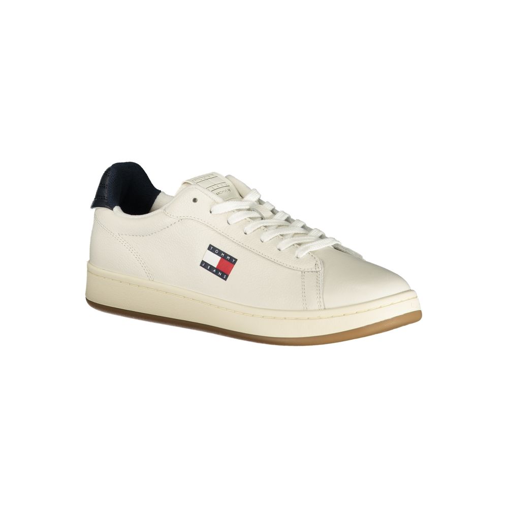 Tommy Hilfiger Leather-Blend Low-Top Sneaker — White, view 2