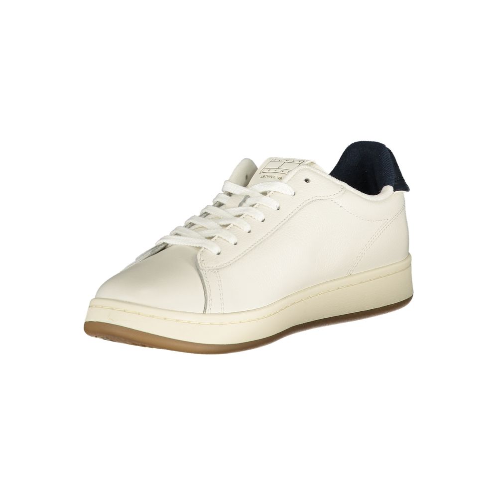 Tommy Hilfiger Leather-Blend Low-Top Sneaker — White, view 3