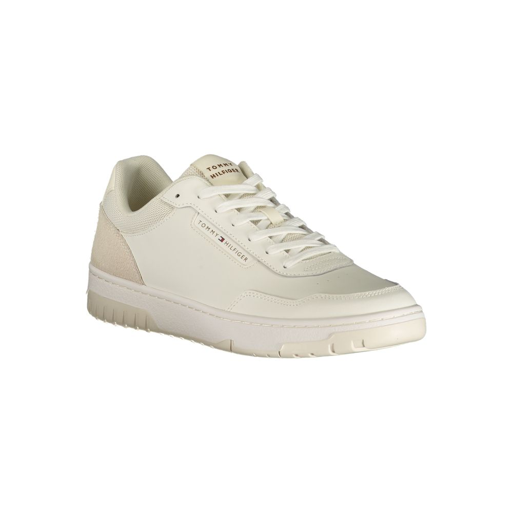 Tommy Hilfiger Mixed-Material Sneaker — White, view 2