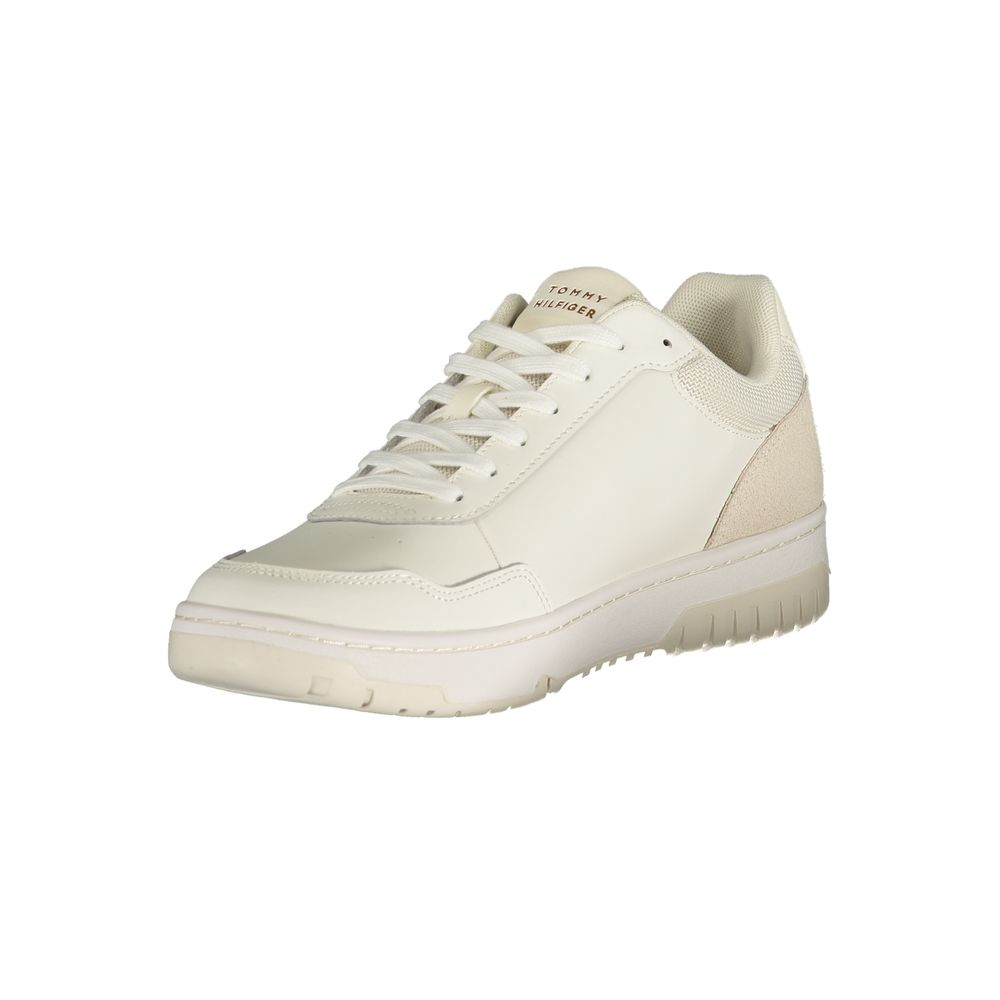 Tommy Hilfiger Mixed-Material Sneaker — White, view 3