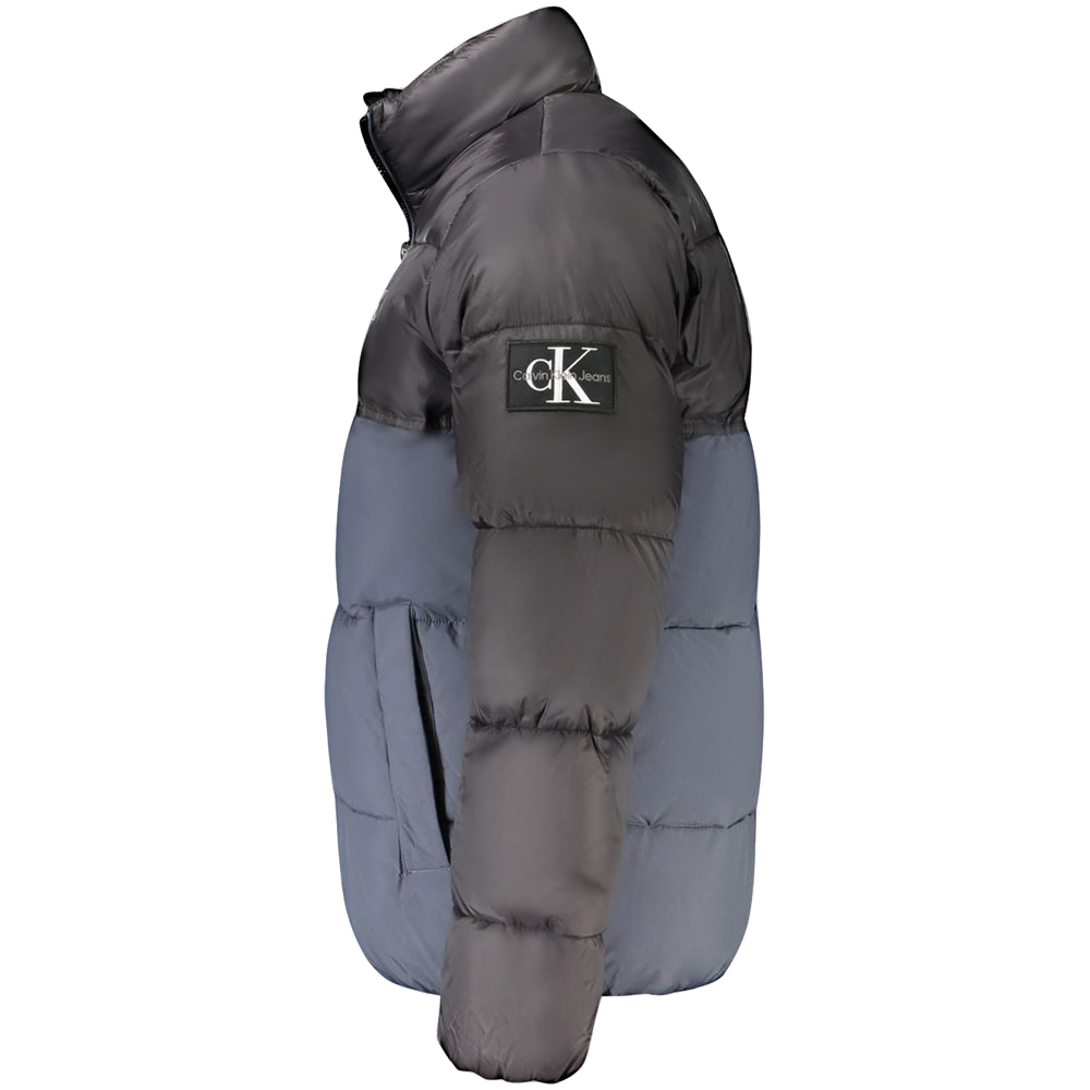 Calvin Klein Colorblock Puffer Down Jacket — Blue, view 3