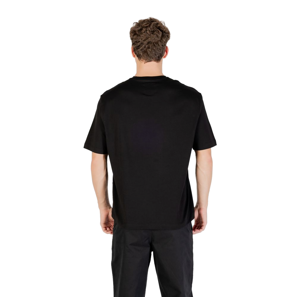 Armani Exchange Logo-Print Cotton T-Shirt — Black, view 2