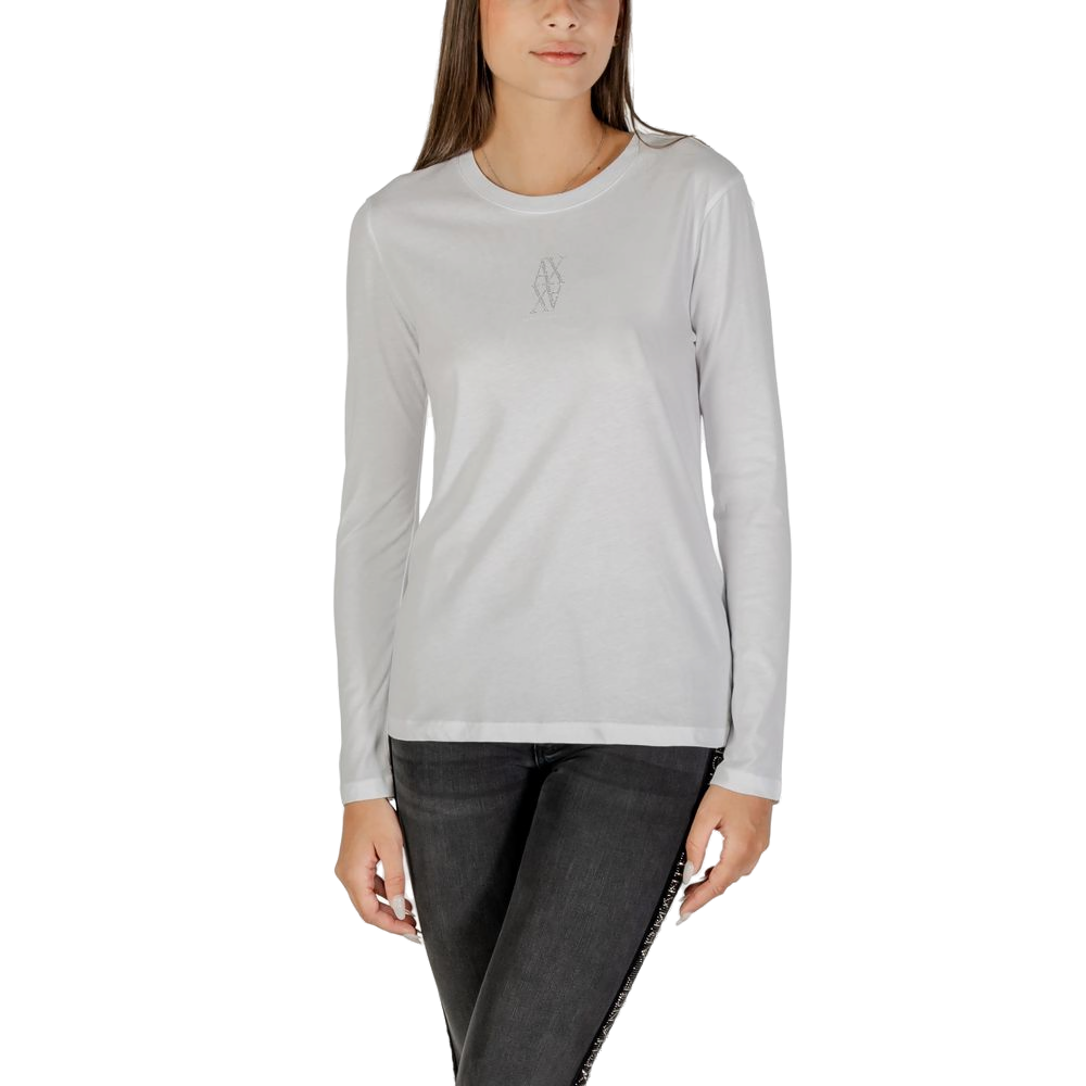 Armani Exchange Cotton Long-Sleeve T-Shirt — White by Armani Exchange