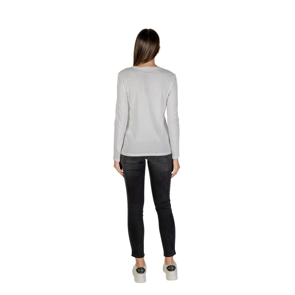 Armani Exchange Cotton Long-Sleeve T-Shirt — White, view 4