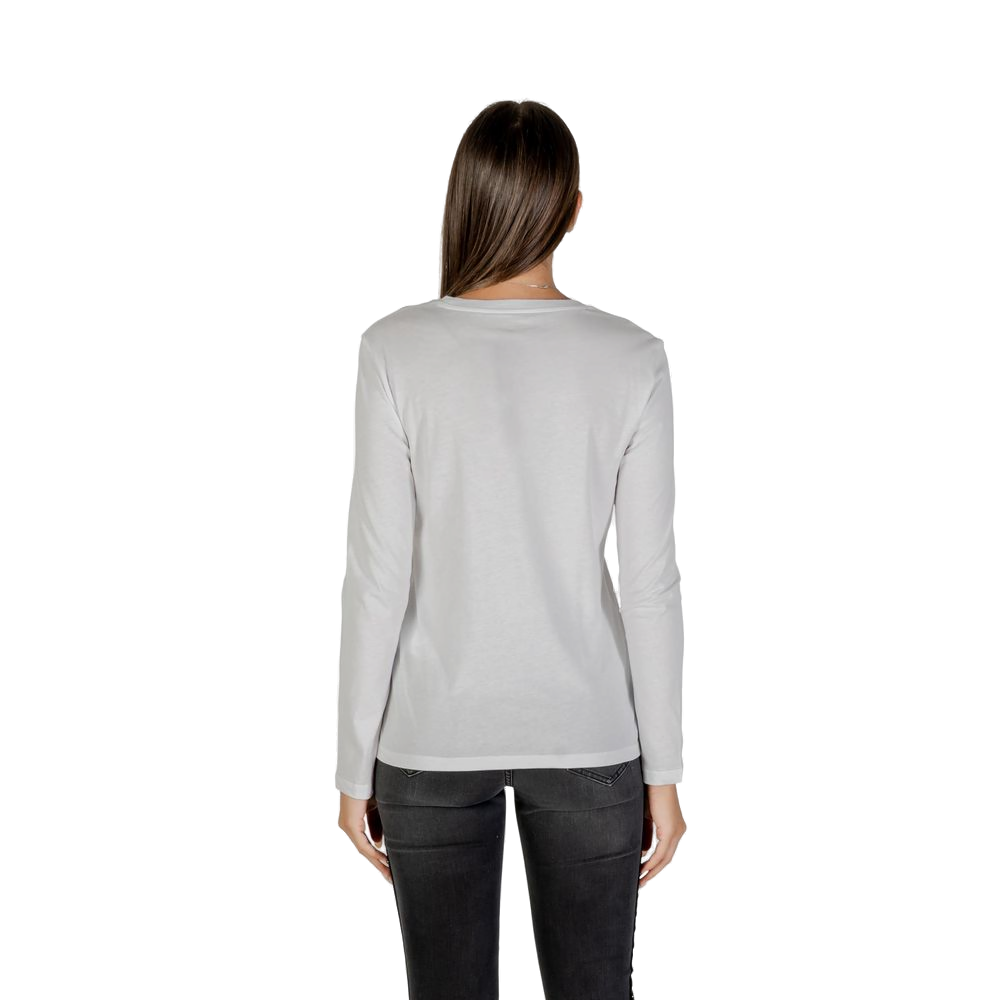 Armani Exchange Cotton Long-Sleeve T-Shirt — White, view 5
