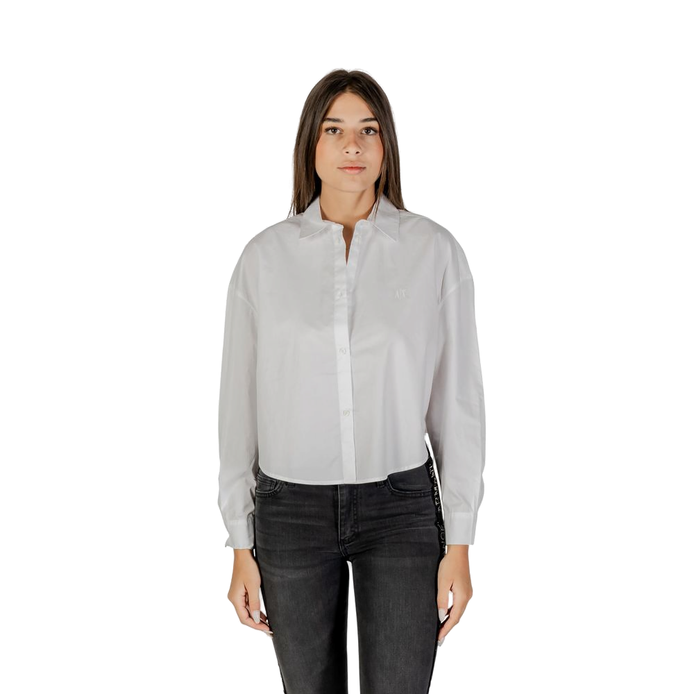 Armani Exchange Cotton Blouse — White, view 5