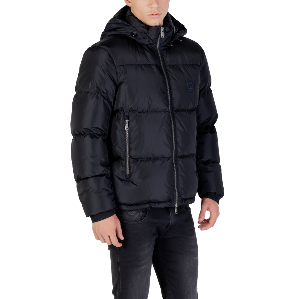 Armani Exchange Quilted Polyamide Down Jacket — Black, view 3