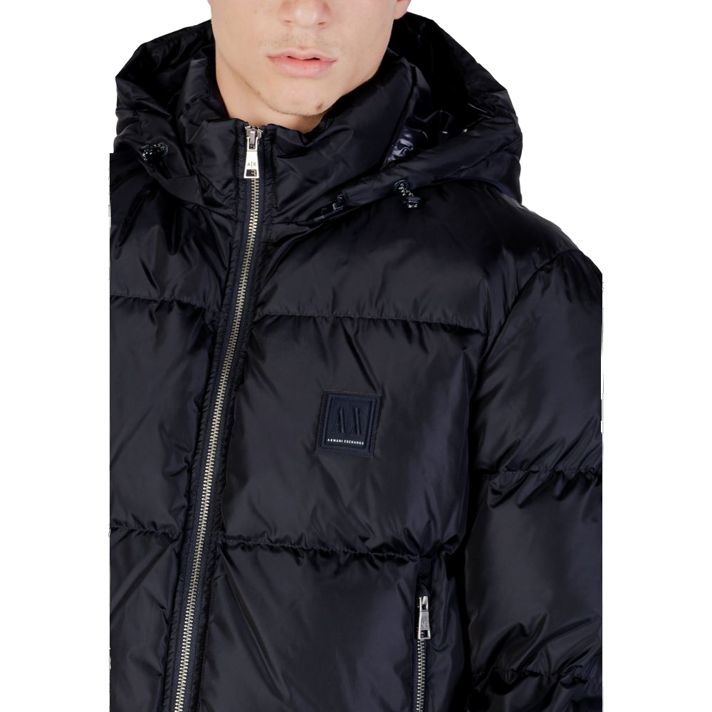 Armani Exchange Quilted Polyamide Down Jacket — Black, view 5