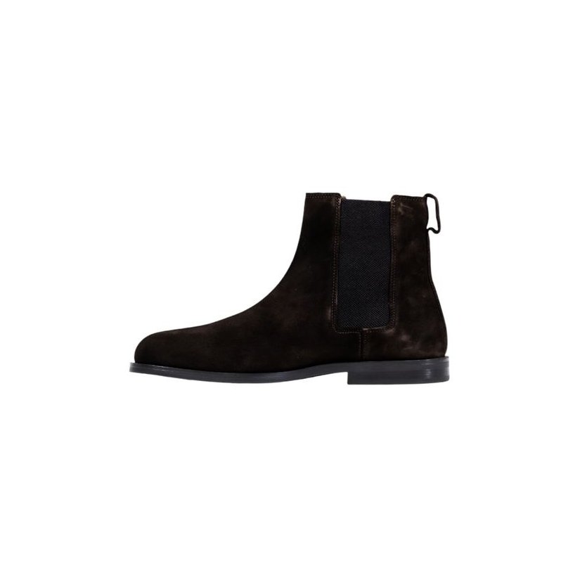 Calvin Klein Suede Chelsea Boots — Brown, view 3