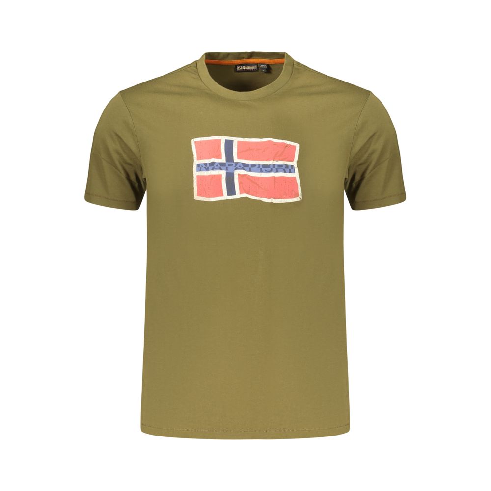Napapijri Flag Logo T-Shirt — Green by Napapijri
