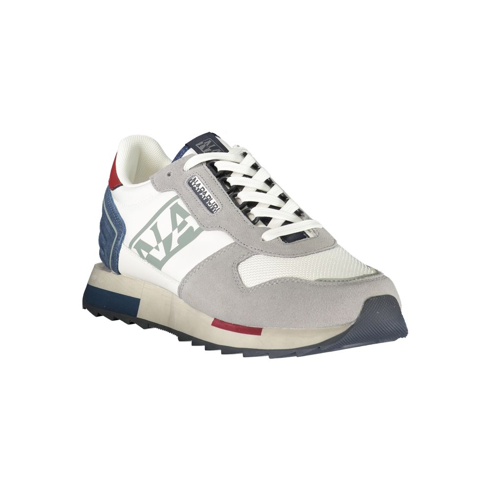 Napapijri Colour-Block Lace-Up Sneaker — White, view 2