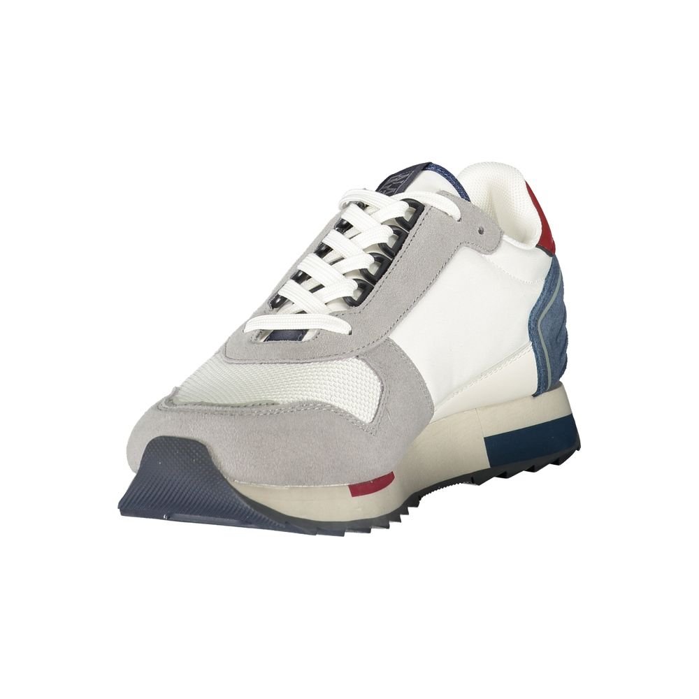 Napapijri Colour-Block Lace-Up Sneaker — White, view 3