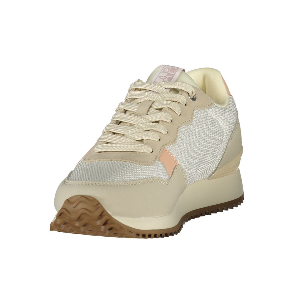 Napapijri Colorblock Mesh and Suede Sneaker — White, view 3