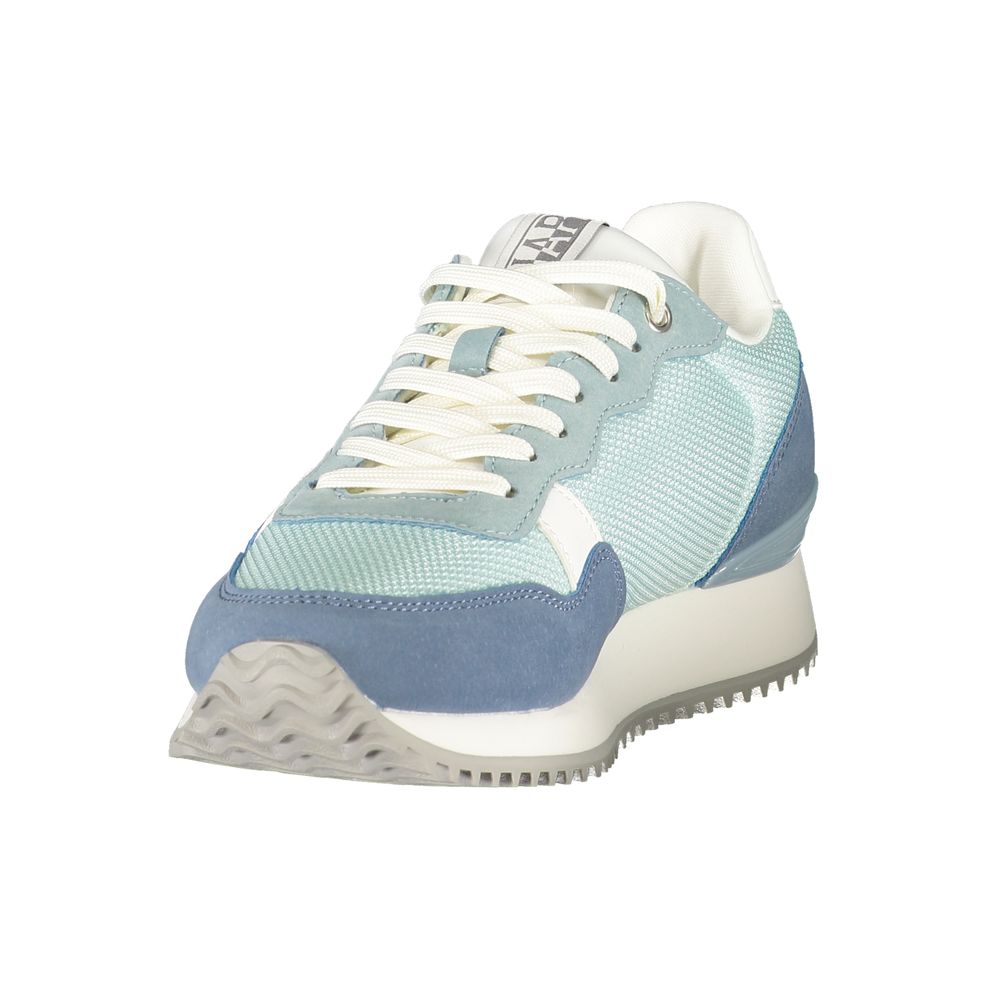 Napapijri Polyester Colorblock Sneaker — Blue, view 3