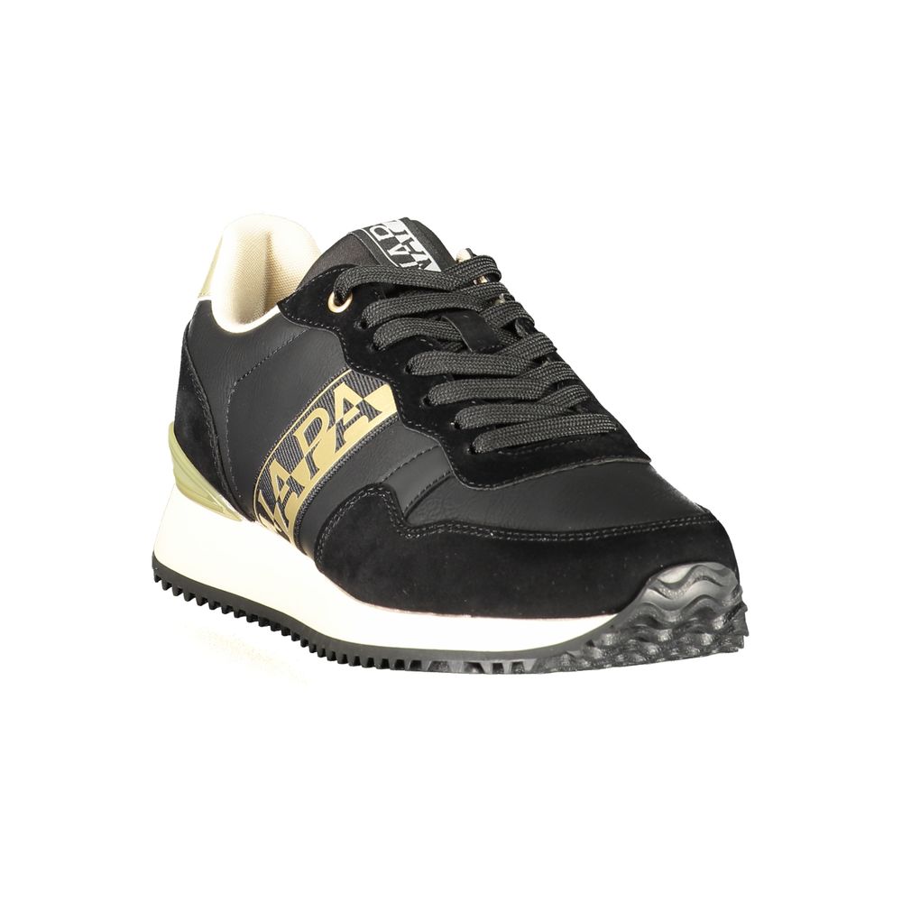 Napapijri Logo Lace-Up Sneaker — Black, view 2