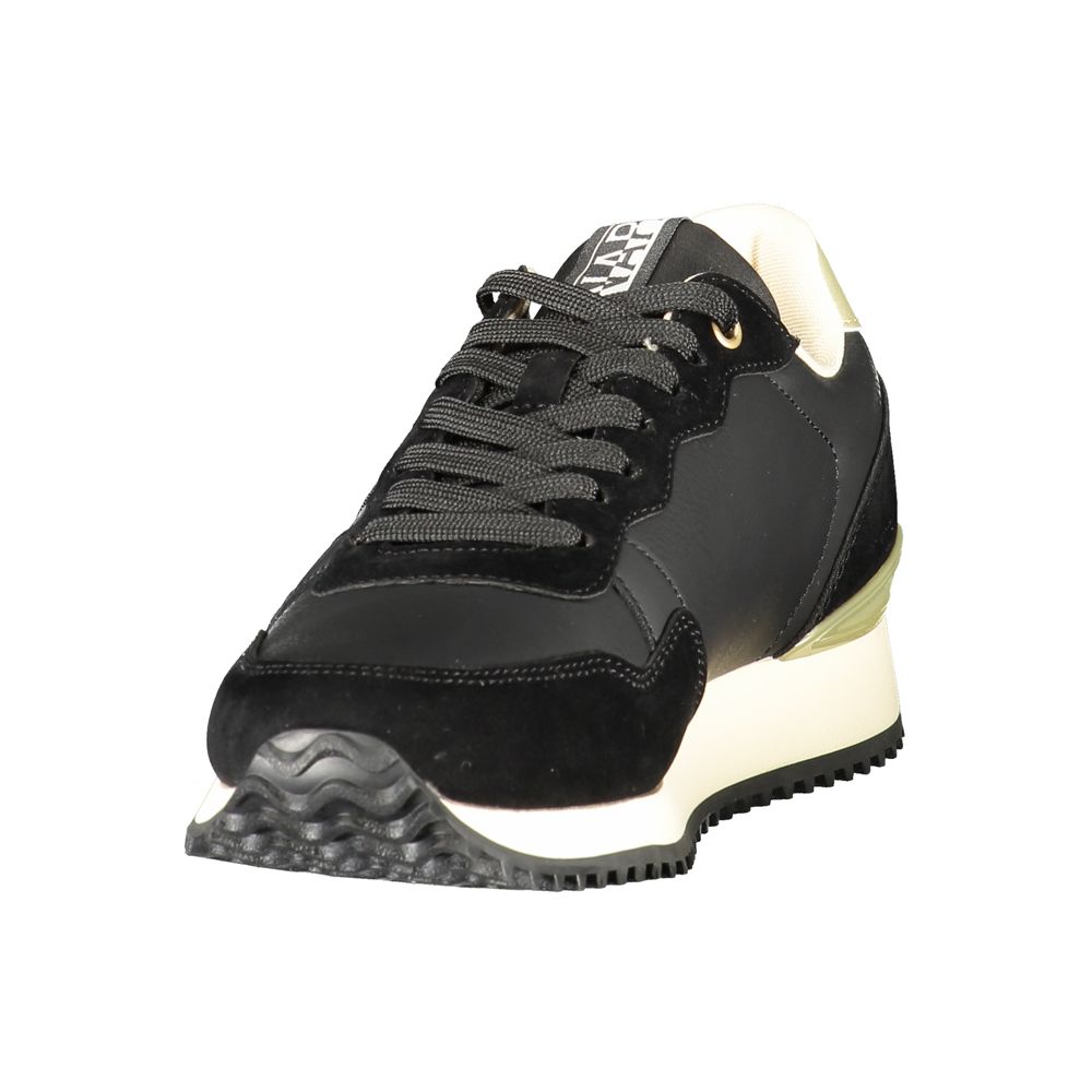 Napapijri Logo Lace-Up Sneaker — Black, view 3