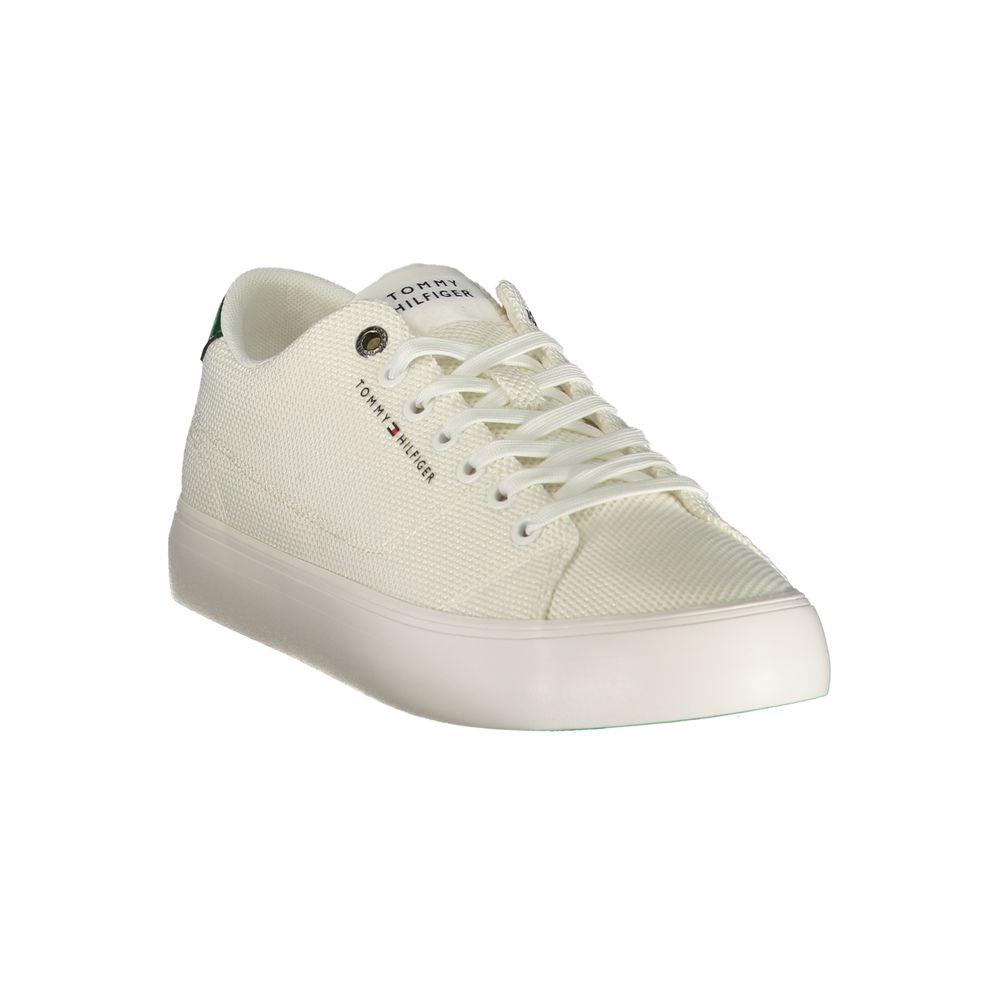 Tommy Hilfiger Perforated Polyester Sneaker — White, view 2