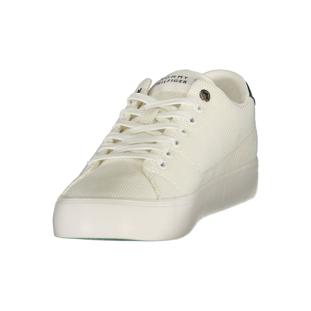 Tommy Hilfiger Perforated Polyester Sneaker — White, view 3