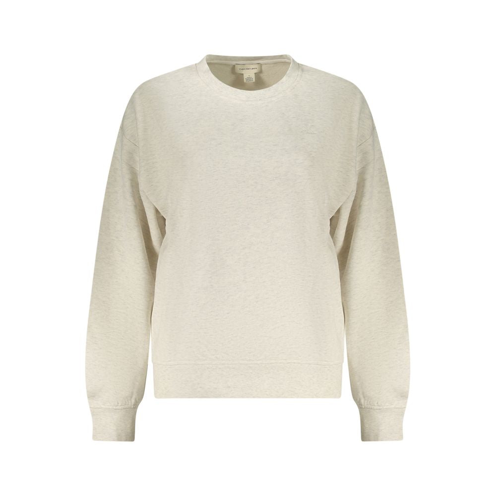 Calvin Klein Cotton Crew-Neck Sweatshirt — Gray by Calvin Klein
