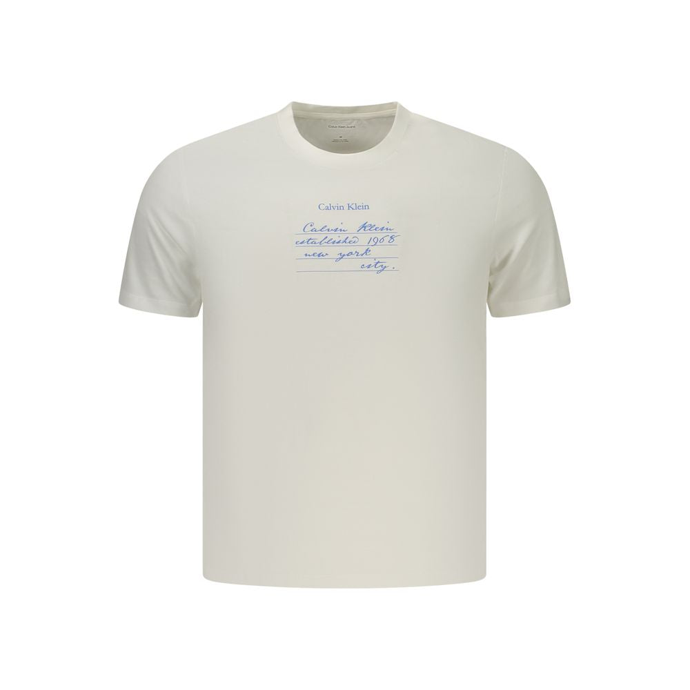Calvin Klein Logo Print Cotton T-Shirt — White by Calvin Klein