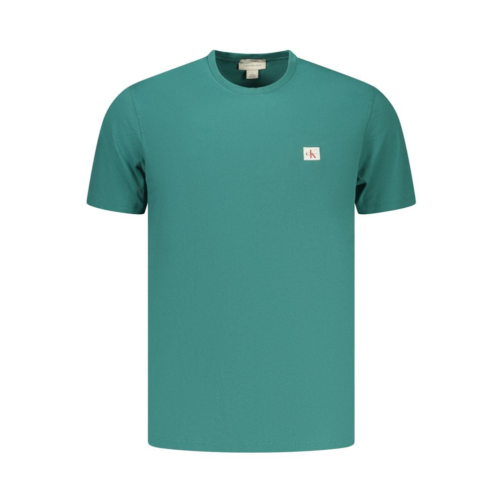 Calvin Klein Logo-Appliqué Cotton T-Shirt — Green by Calvin Klein
