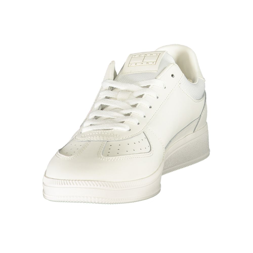 Tommy Hilfiger Leather and Polyurethane Sneaker — White, view 3