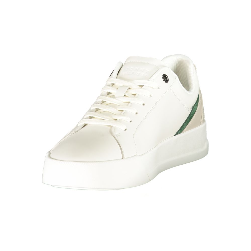 Tommy Hilfiger Leather & Polyurethane Sneaker — White, view 3