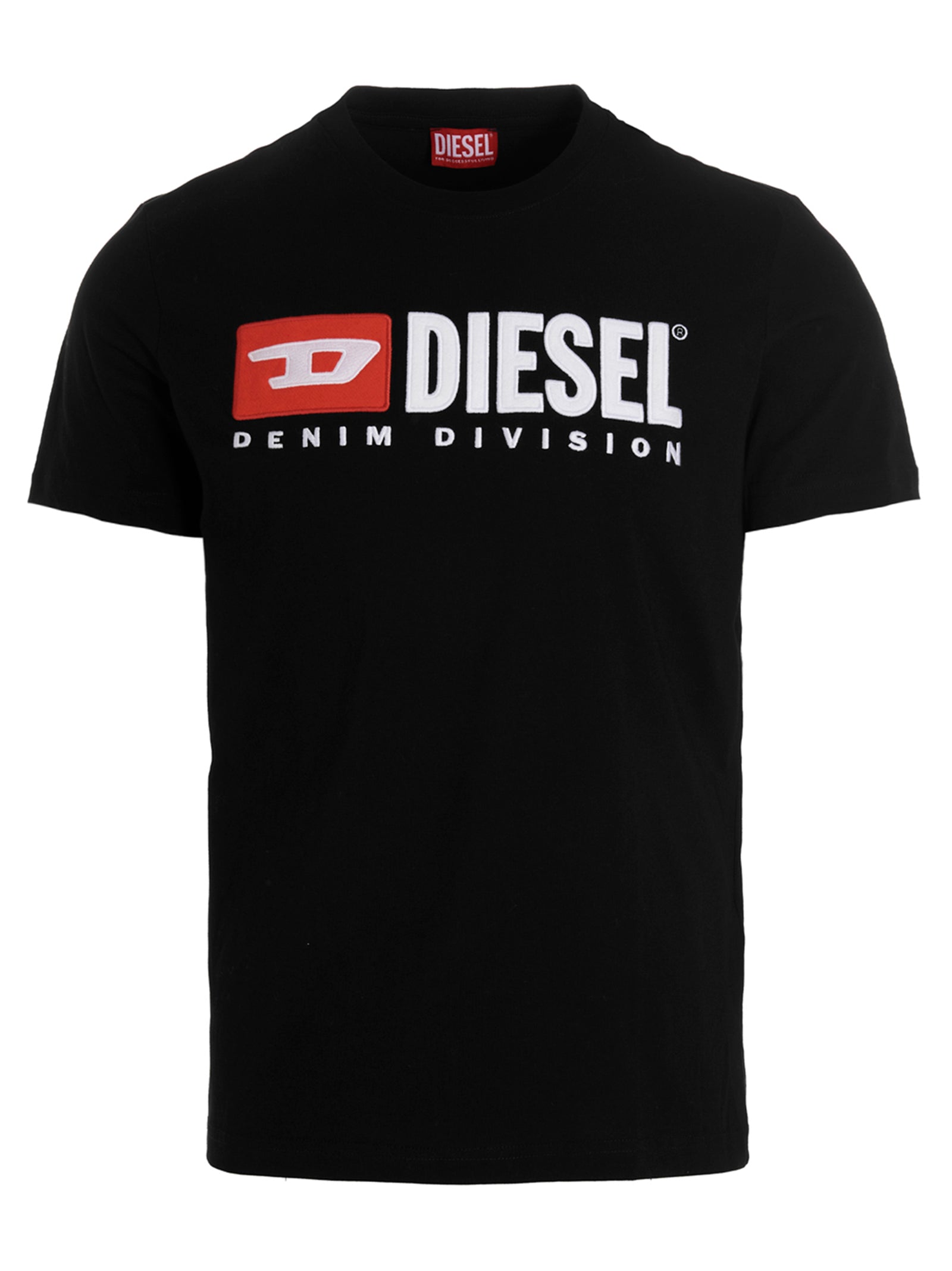 Diesel Logo-Print Cotton T-Shirt — Black by Diesel