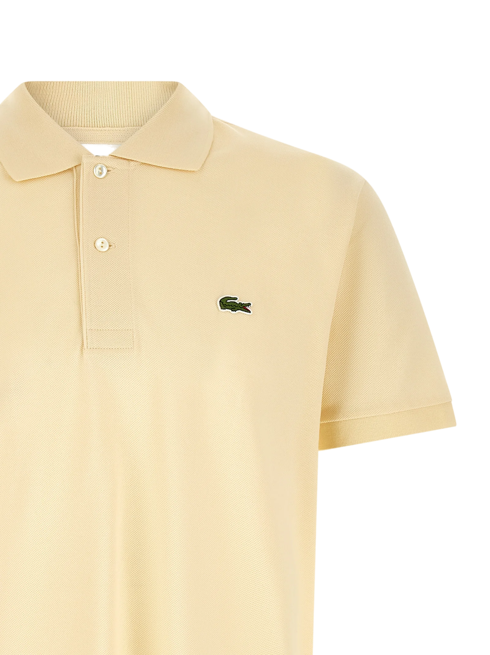Lacoste Cotton Piqué Polo Shirt — Yellow, view 3