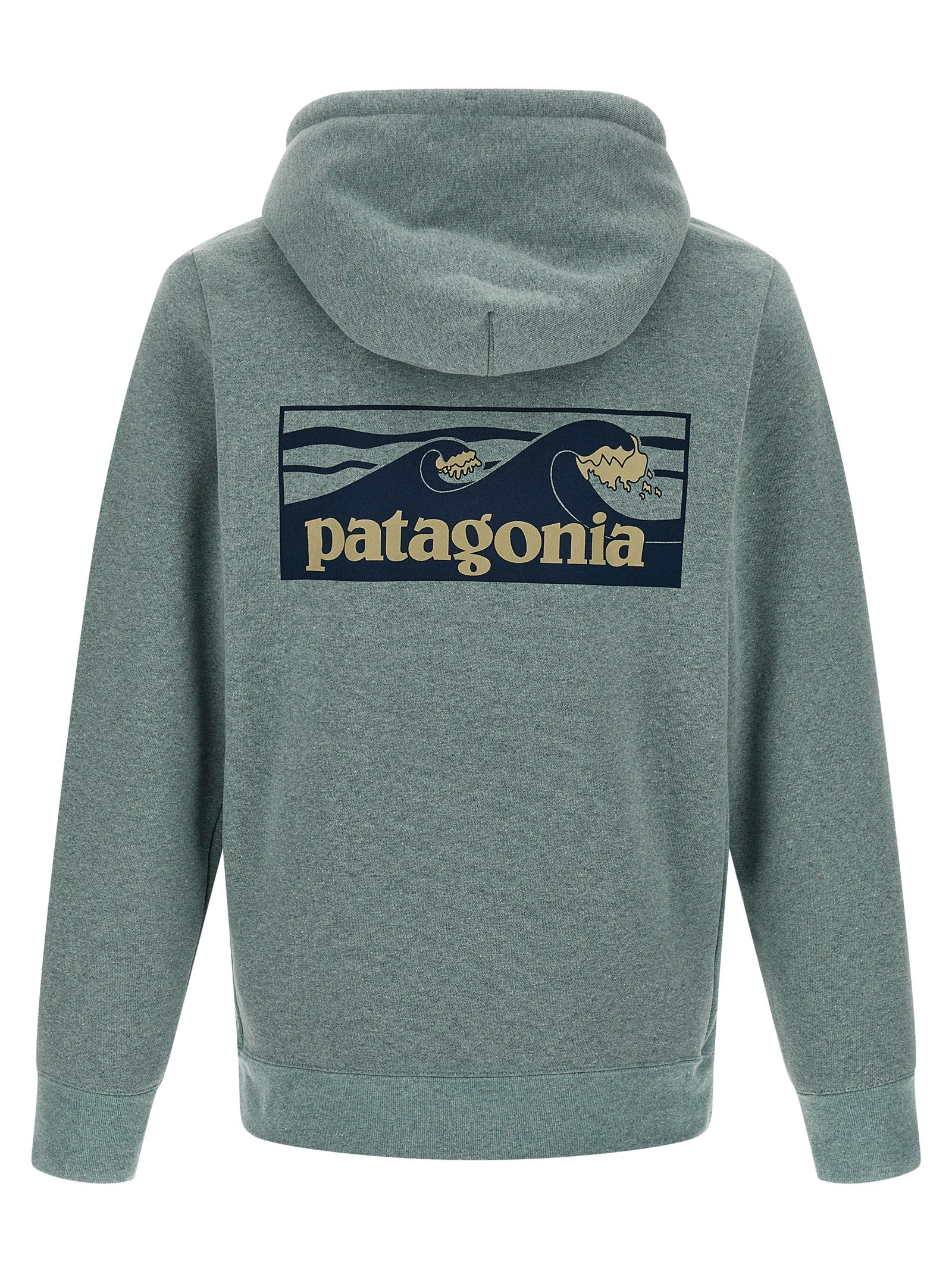 Patagonia Logo-Embroidered Cotton-Polyester Blend Hoodie — Green, view 2