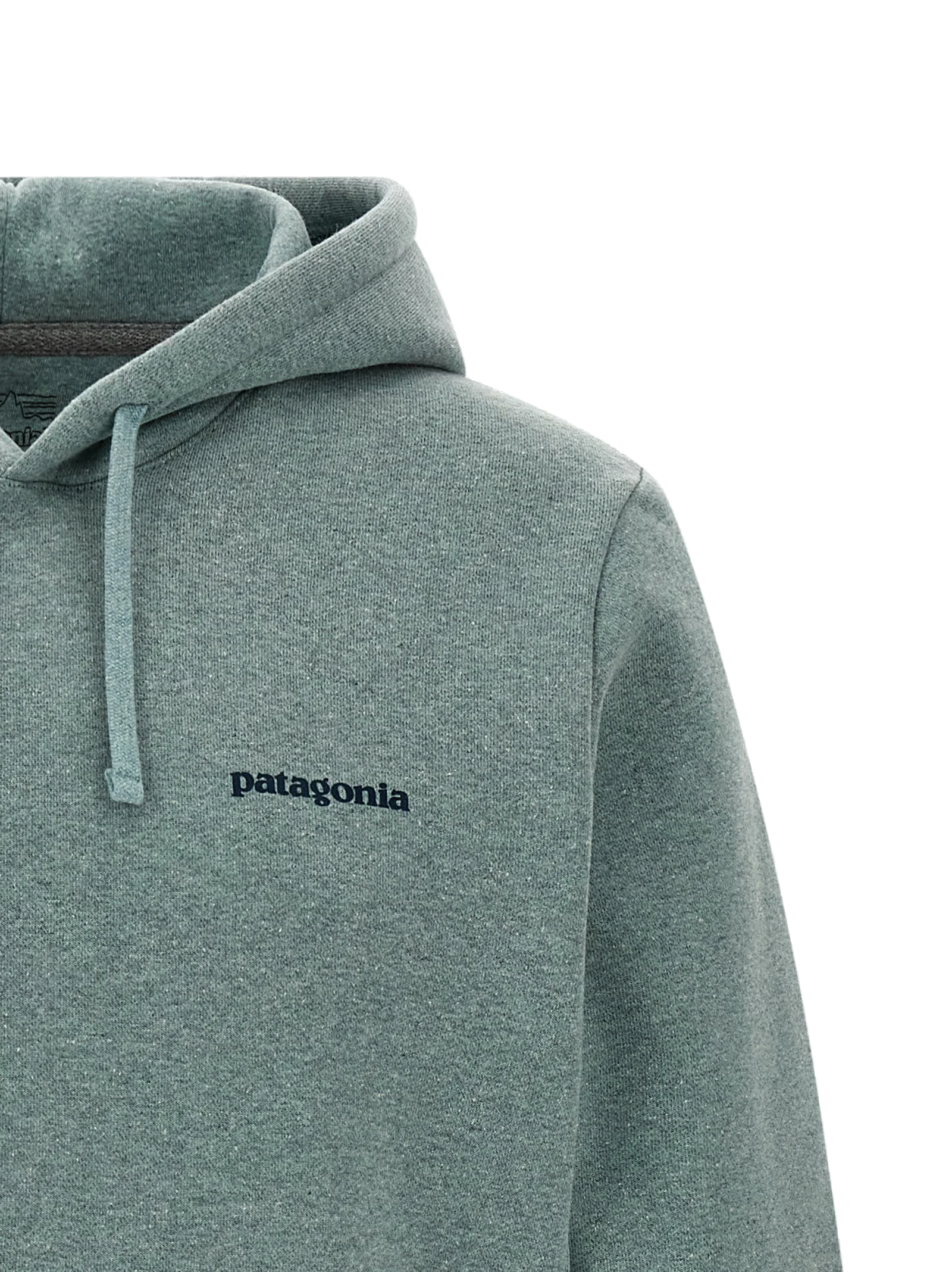 Patagonia Logo-Embroidered Cotton-Polyester Blend Hoodie — Green, view 3