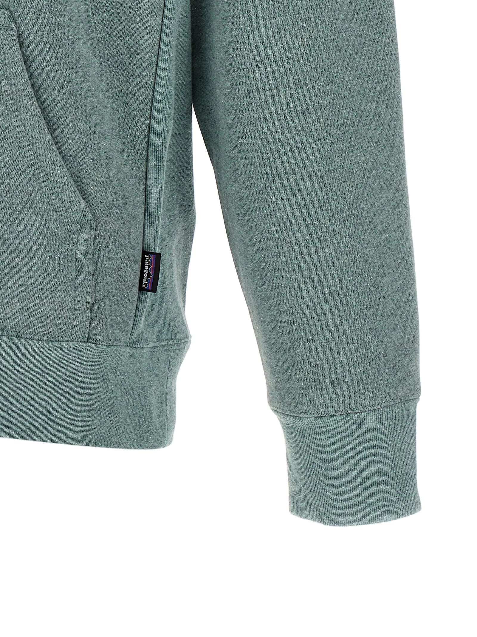 Patagonia Logo-Embroidered Cotton-Polyester Blend Hoodie — Green, view 4
