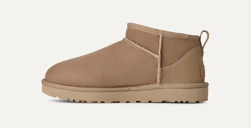 UGG Sheepskin-Lined Ankle Boot — Sand, view 3