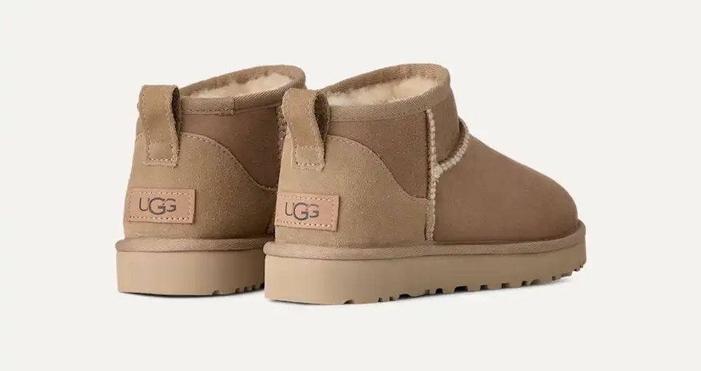 UGG Sheepskin-Lined Ankle Boot — Sand, view 4