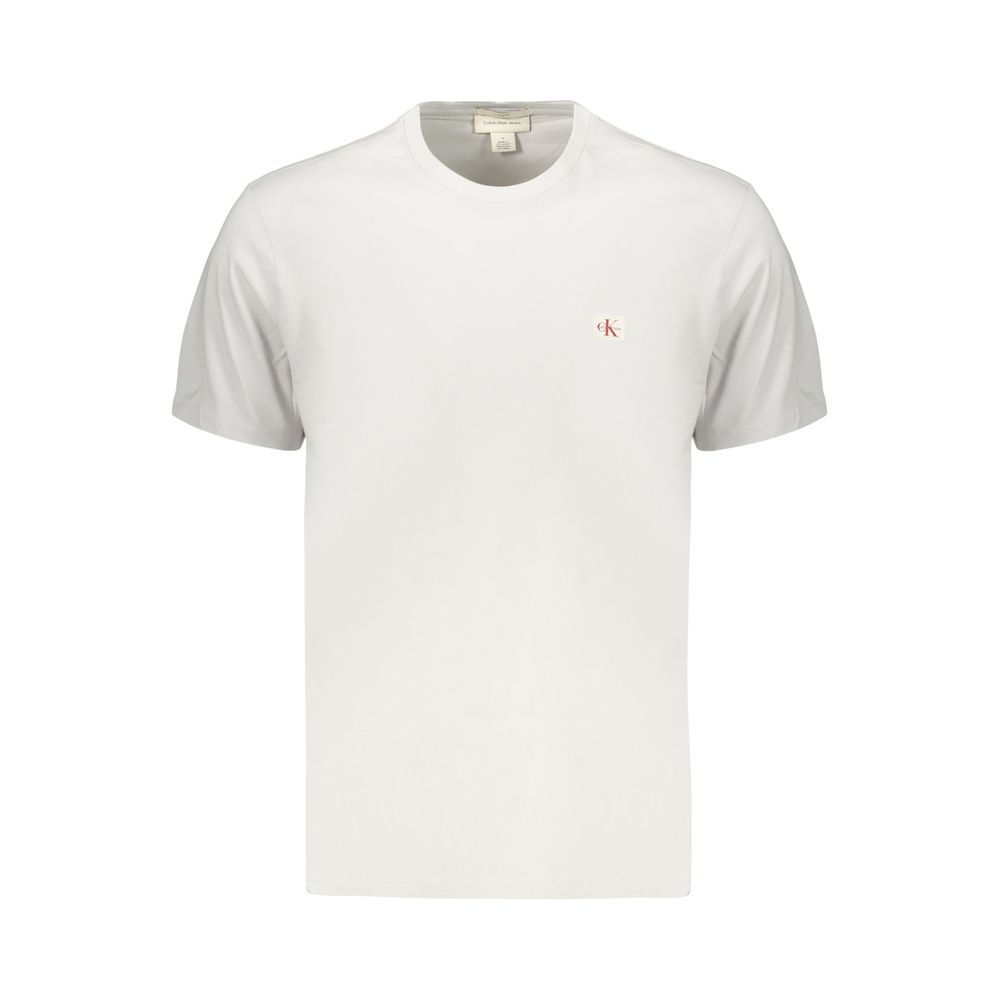 Calvin Klein Logo-Embroidered Cotton T-Shirt — White by Calvin Klein
