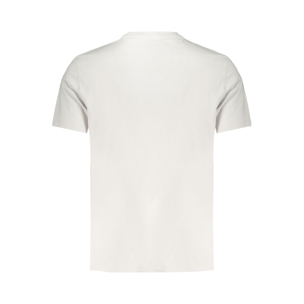 Calvin Klein Logo-Embroidered Cotton T-Shirt — White, view 2