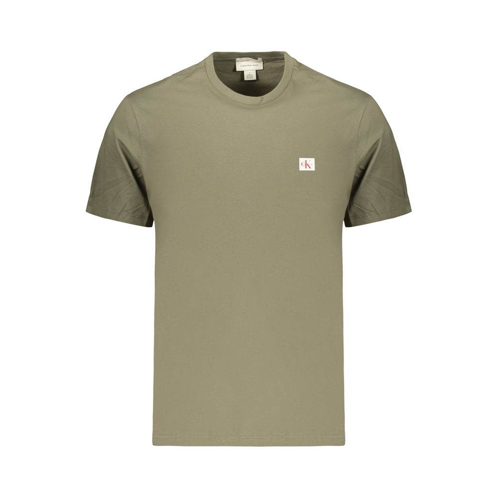 Calvin Klein Logo-Appliqué Cotton T-Shirt — Green by Calvin Klein