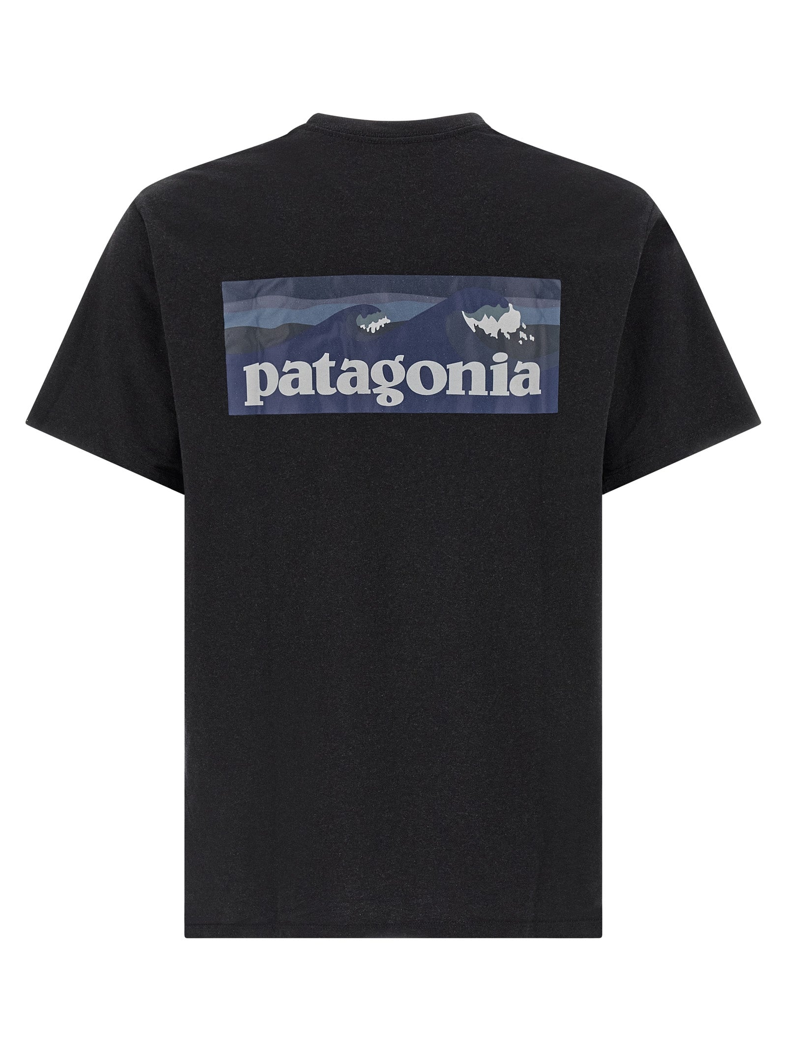 Patagonia Logo Pocket T-Shirt — Black, view 2
