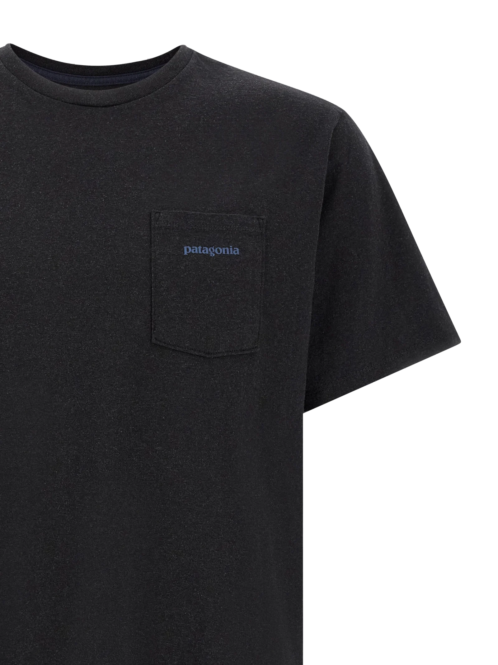 Patagonia Logo Pocket T-Shirt — Black, view 3