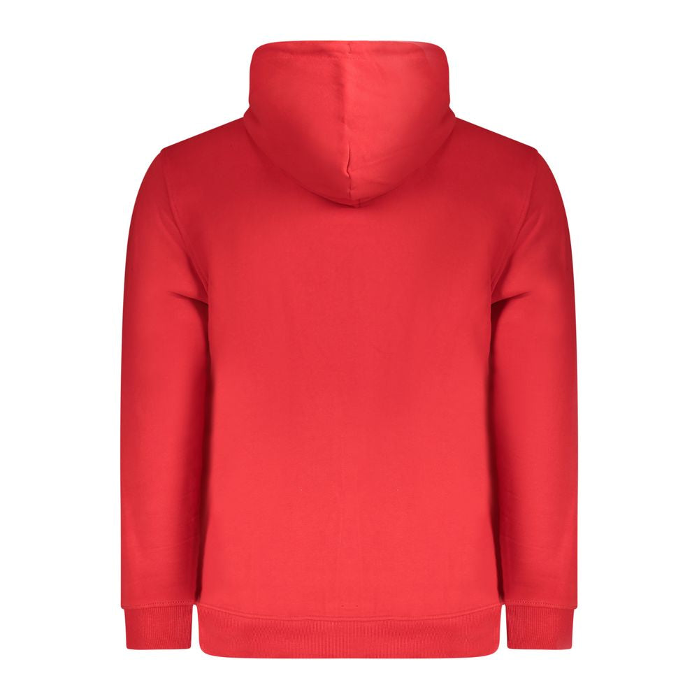 Tommy Hilfiger Logo Embroidered Cotton Hoodie — Red, view 2